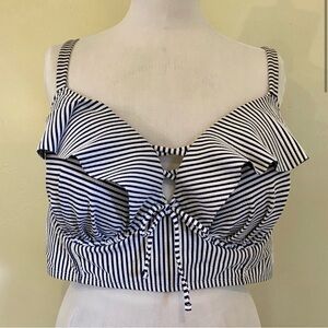 Cacique Seersucker Bikini Bra Top (42c) and bottoms (18)